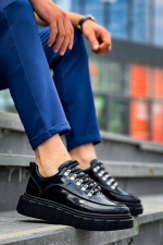 Kb-X10 Kuback Siyah Rugan Siyah Yüksek Taban Günlük Spor Ayakkabı (Numara: 40)