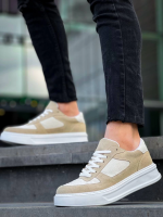 Kb-X8 Kuback Bej Keten Süet Yüksek Taban Günlük Spor Ayakkabı (Numara: 44) - Görsel 4