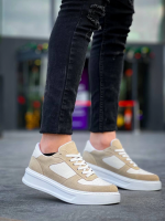 Kb-X8 Kuback Bej Keten Süet Yüksek Taban Günlük Spor Ayakkabı (Numara: 43) - Görsel 3