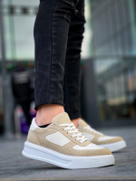 Kb-X8 Kuback Bej Keten Süet Yüksek Taban Günlük Spor Ayakkabı (Numara: 42) - Görsel 5