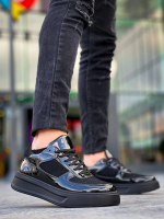 Kb-X8 Kuback Siyah Rugan Yüksek Siyah Taban Günlük Spor Ayakkabı (Numara: 44) - Görsel 3