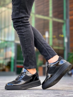 Kb-X8 Kuback Siyah Rugan Yüksek Siyah Taban Günlük Spor Ayakkabı (Numara: 44) - Görsel 5