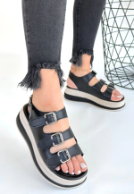 Jatay Siyah Cilt Sandalet (Numara: 39)