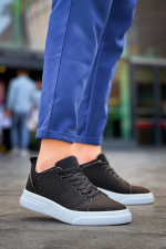 Kb-X204 Kuback Siyah Keten Beyaz Yüksek Taban Günlük Erkek Spor Ayakkabı (Numara: 40) - Görsel 2