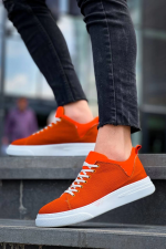 Kb-X204 Kuback Turuncu Keten Beyaz Yüksek Taban Günlük Erkek Spor Ayakkabı (Numara: 43) - Görsel 5