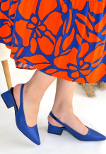 Morji Mavi Cilt Topuklu Ayakkabı (Numara: 38) - Görsel 3