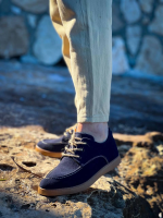 Kb-X5 Kuback Lacivert  Süet Bağcıklı  Günlük Erkek Ayakkabı (Numara: 42) - Görsel 4