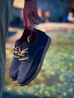 Kb-X5 Kuback Lacivert  Süet Bağcıklı  Günlük Erkek Ayakkabı (Numara: 40) - Görsel 5