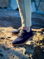 Kb-X5 Kuback Lacivert  Süet Bağcıklı  Günlük Erkek Ayakkabı (Numara: 40) - Görsel 6