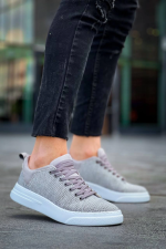 Kb-X204 Kuback Gri Keten Beyaz Yüksek Taban Günlük Erkek Spor Ayakkabı (Numara: 41) - Görsel 4