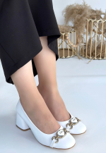 Lucky Beyaz Cilt Topuklu Ayakkabı (Numara: 39) - Görsel 3