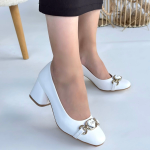 Lucky Beyaz Cilt Topuklu Ayakkabı (Numara: 39) - Görsel 4