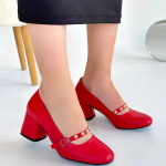 Tino Kırmızı Cilt Topuklu Ayakkabı (Numara: 36) - Görsel 4