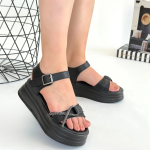 Luno Siyah Cilt Kemerli Sandalet (Numara: 37) - Görsel 4