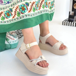 Luno Bej Cilt Kemerli Sandalet (Numara: 39) - Görsel 4