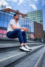 Kb-X204 Kuback Beyaz Siyah Keten Siyah Yüksek Taban Günlük Erkek Spor Ayakkabı (Numara: 42) - Görsel 6