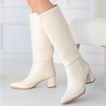 Roksa Ten Cilt Topuklu Çizme (Numara: 39) - Görsel 4