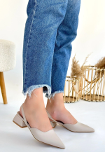 Jenti Bej Cilt Topuklu Ayakkabı (Numara: 36) - Görsel 3