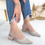 Jenti Bej Cilt Topuklu Ayakkabı (Numara: 36) - Görsel 4