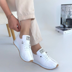 Fiert Beyaz Cilt Bağcıklı Spor Ayakkabı (Numara: 36) - Görsel 4