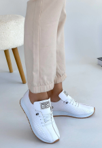 Fiert Beyaz Cilt Bağcıklı Spor Ayakkabı (Numara: 37) - Görsel 3