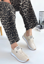 Fiert Bej Cilt Bağcıklı Spor Ayakkabı (Numara: 37)