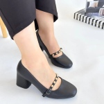 Tino Siyah Cilt Topuklu Ayakkabı (Numara: 36) - Görsel 4