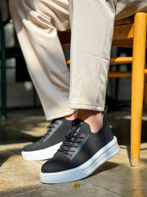 Kb-116 Kuback Siyah Triko Bağcıklı  Günlük Erkek Ayakkabı (Numara: 40)