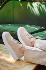 Kb-116 Kuback Bej Bağcıklı Triko Günlük Erkek Ayakkabı (Numara: 41) - Görsel 2