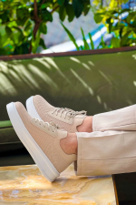 Kb-116 Kuback Bej Bağcıklı Triko Günlük Erkek Ayakkabı (Numara: 41) - Görsel 3