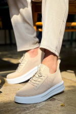 Kb-116 Kuback Bej Bağcıklı Triko Günlük Erkek Ayakkabı (Numara: 41) - Görsel 4