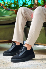 Kb-116 Kuback Siyah Siyah Taban Bağcıklı Triko Günlük Erkek Ayakkabı Kömür (Numara: 42) - Görsel 6