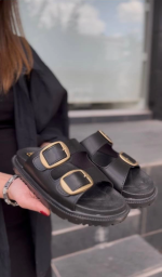 Kbtx-1 Kuback Siyah Günlük Kadın Terlik Kömür (Numara: 39)