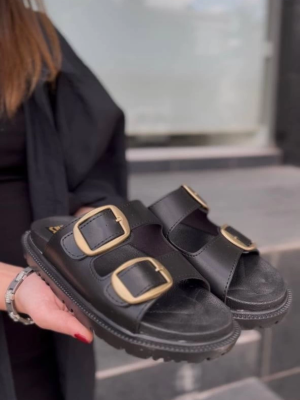 Kbtx-1 Kuback Siyah Günlük Kadın Terlik Kömür (Numara: 36)