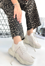 Henta Bej Triko Bağcıklı Spor Ayakkabı (Numara: 37) - Görsel 3