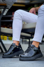 Kb-X20 Kuback Kömür Rugan  Günlük Erkek Ayakkabı (Numara: 43) - Görsel 4