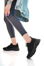 Ante Siyah Triko Bağcıklı Spor Ayakkabı (Numara: 36)