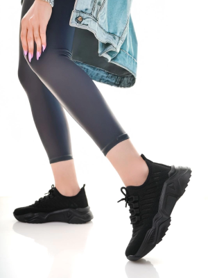 Ante Siyah Triko Bağcıklı Spor Ayakkabı (Numara: 36)