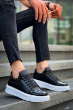 Kb-X46 Kuback Siyah Rugan Bağcıklı  Günlük Erkek Ayakkabı (Numara: 40)