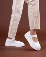 Lunni Beyaz Keten Spor Ayakkabı (Numara: 38) - Görsel 3