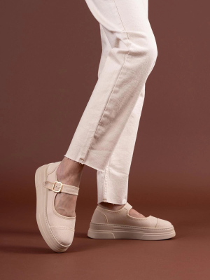 Lunni Bej Keten Spor Ayakkabı (Numara: 36)