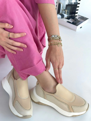 Kendy Bej Cilt Spor Ayakkabı (Numara: 37)