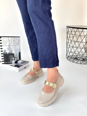 Okira Bej Rugan Oxford Ayakkabı (Numara: 40)