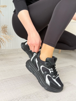 Cata Siyah Cilt Beyaz Detaylı Spor Ayakkabı (Numara: 36)