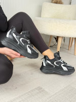 Cata Siyah Cilt Beyaz Detaylı Spor Ayakkabı (Numara: 36) - Görsel 2