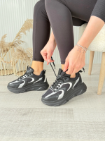 Cata Siyah Cilt Beyaz Detaylı Spor Ayakkabı (Numara: 36) - Görsel 3