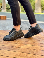 Kb-X10 Kuback Kömür Cilt Yüksek Taban Günlük Spor Ayakkabı (Numara: 44) - Görsel 2