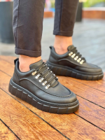 Kb-X10 Kuback Kömür Cilt Yüksek Taban Günlük Spor Ayakkabı (Numara: 44) - Görsel 3