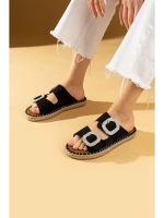 Hertas Siyah Nubuk Tokalı Terlik (Numara: 38) - Görsel 2