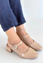 Gowe Nude Rugan Topuklu Ayakkabı (Numara: 37) - Görsel 3